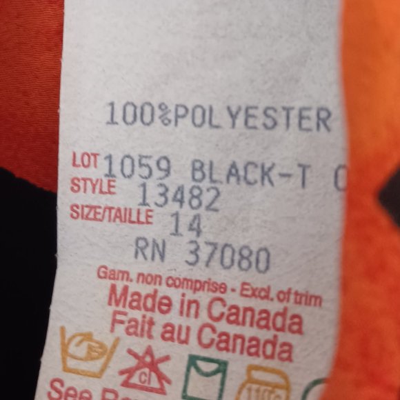 Cato Studio C Black And Orange Floral Dress Size 14 - Picture 3 of 4